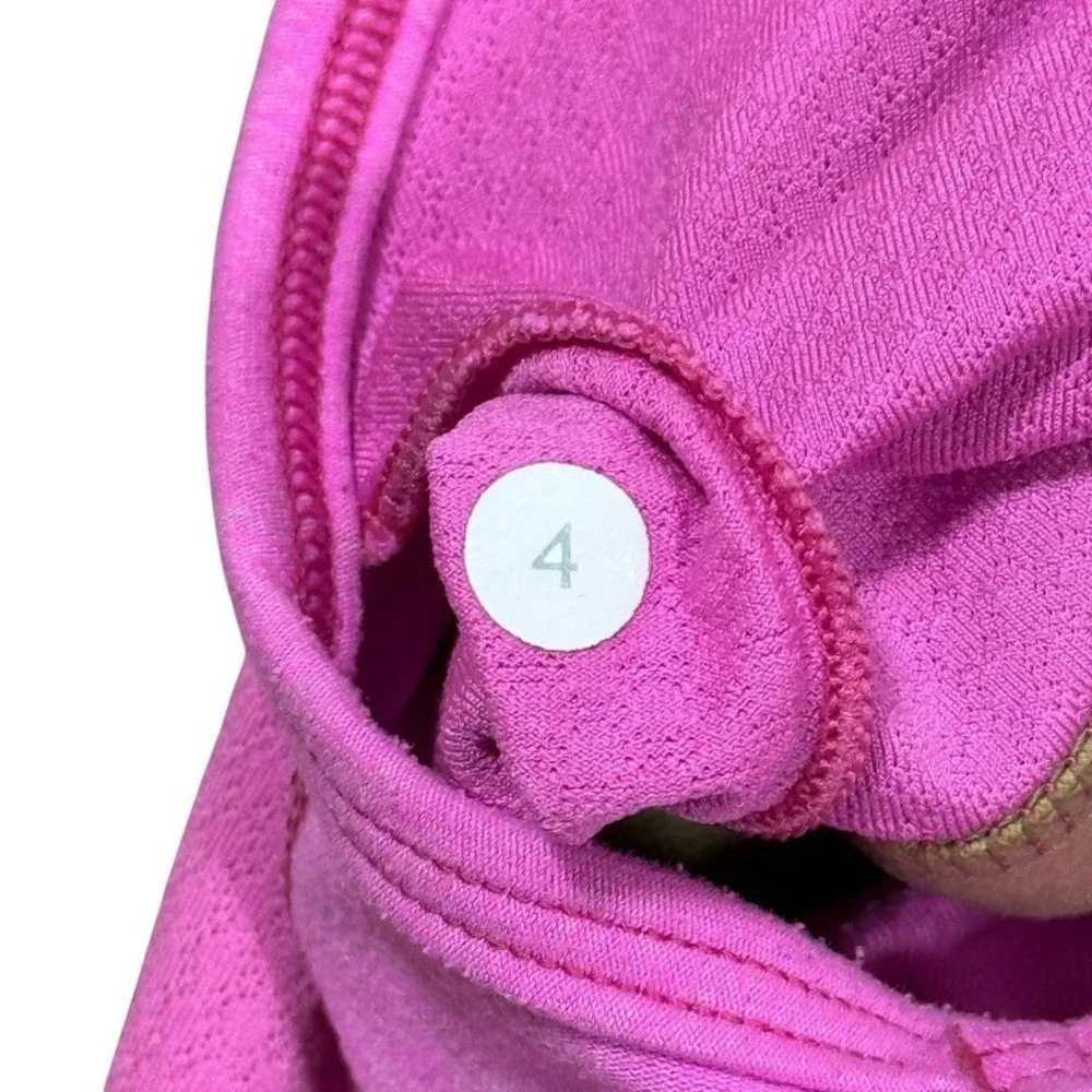 Lululemon Hot Class Racerback Tank Dress Pink Women's 4‎ Built-In Bra Yoga